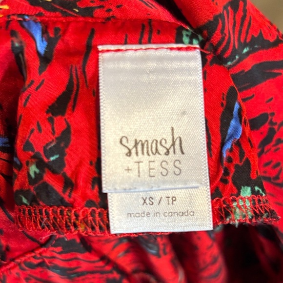 Smash + Tess Red and Blue Patterned Top - Picture 2 of 2